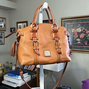 Dooney & Bourke Bristol Satchel in Natural Florentine